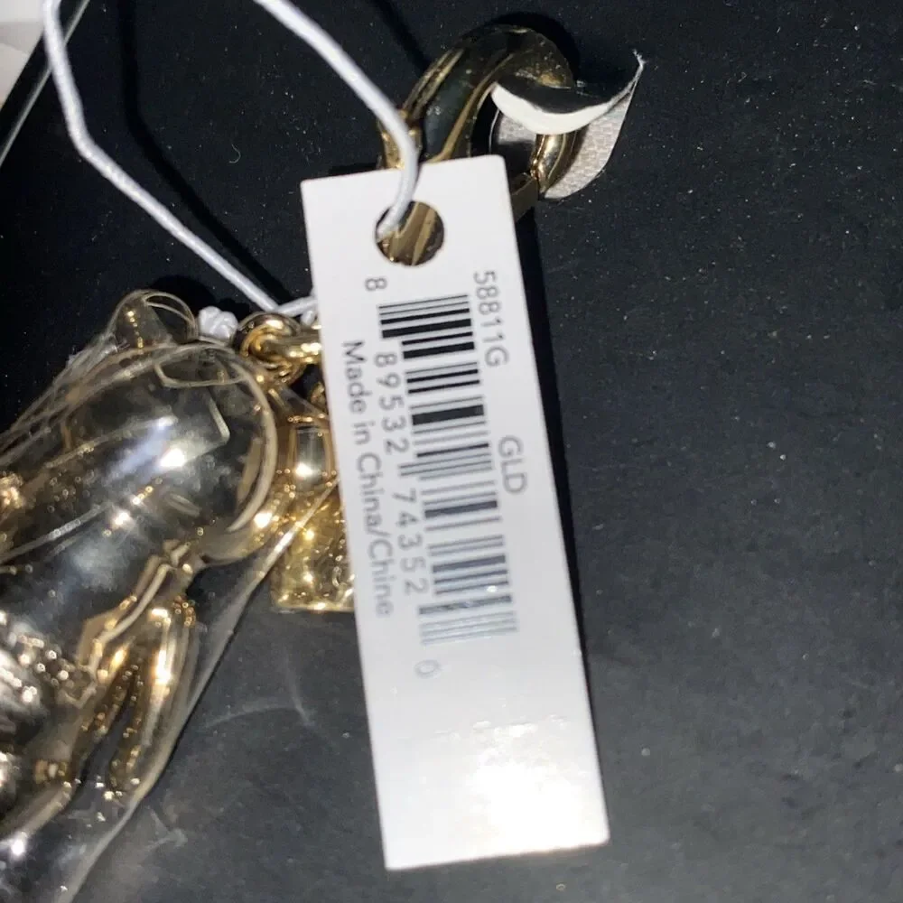 NWT Coach Collectible Mini Gold Bear Clip on Pendant Purse Charm Gold NEW YORK